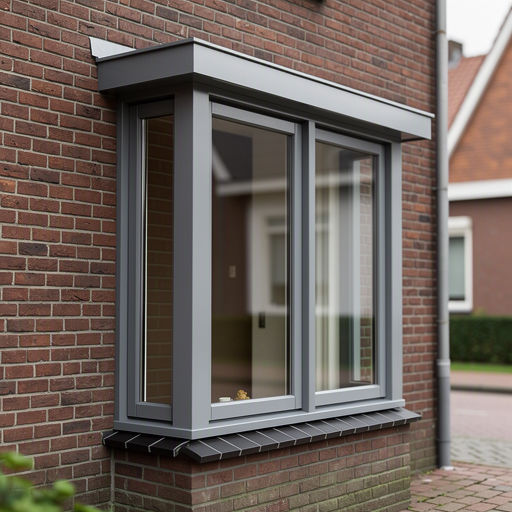 Antracietkleurige kunststof kozijnen aan een gerenoveerde woning in Nieuwerkerk aan den IJssel