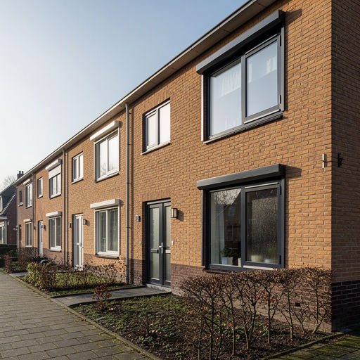 Wit kunststof draaikiepraam met triple glas in woonwijk Nieuwerkerk aan den IJssel