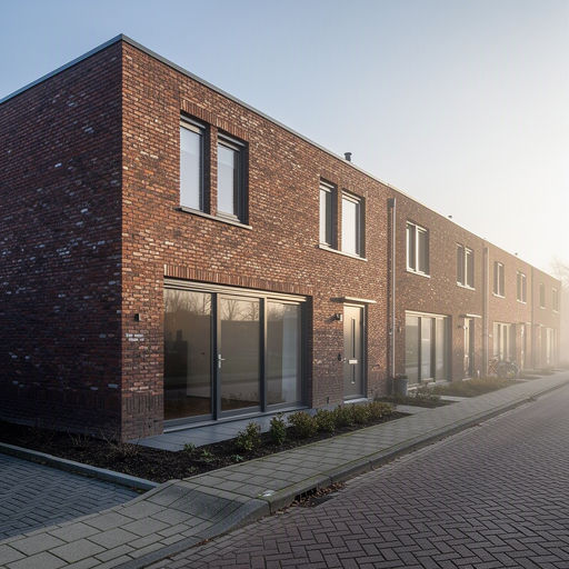 Witte kunststof hefschuifpui met HR++ glas in een rijtjeswoning