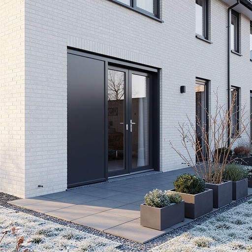 Monteur plaatst een kunststof schuifpui bij een woning in Nieuwerkerk aan den IJssel