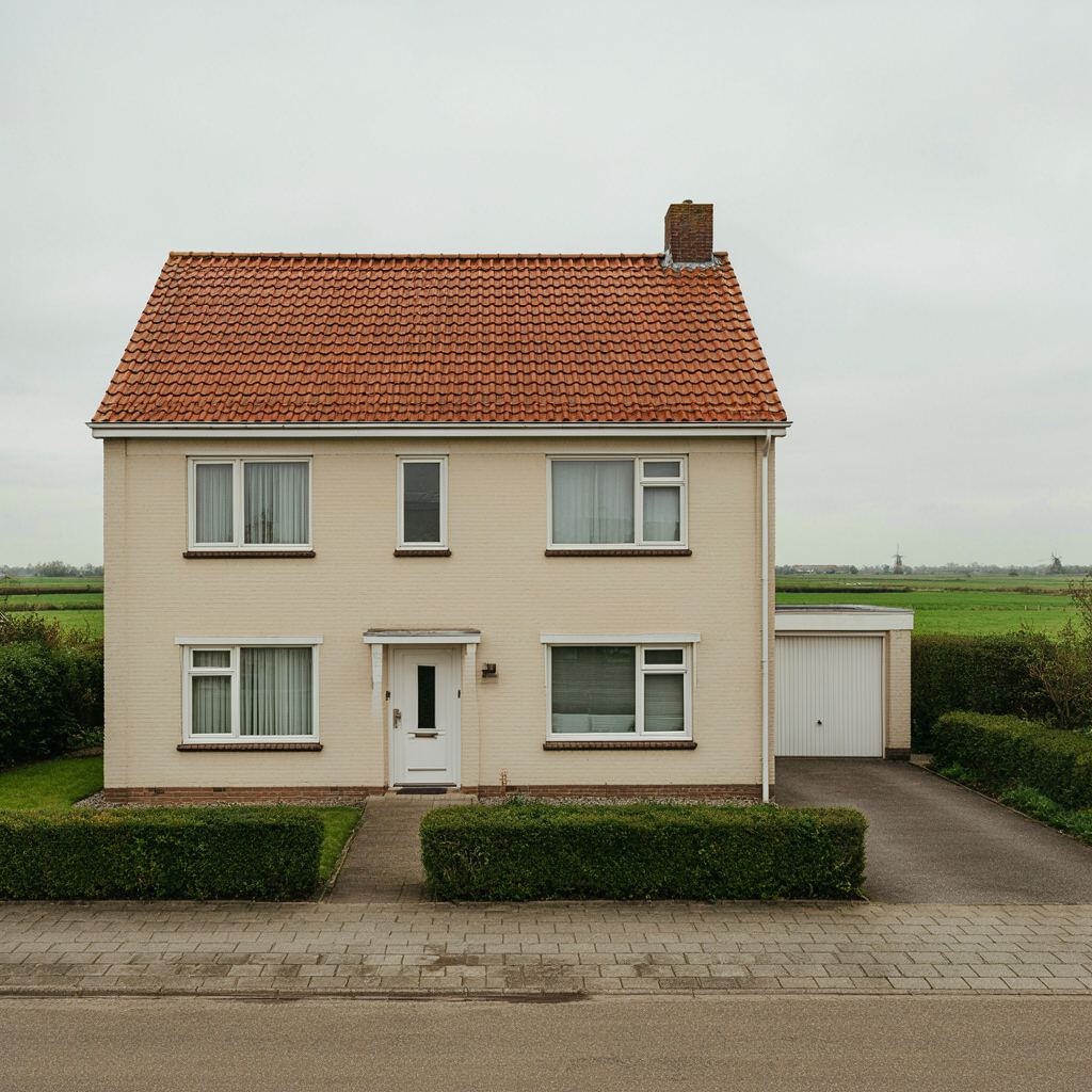 Vrijstaande jaren-dertig woning in Boskoop met nieuwe antraciet kunststof kozijnen en groene tuinomgeving