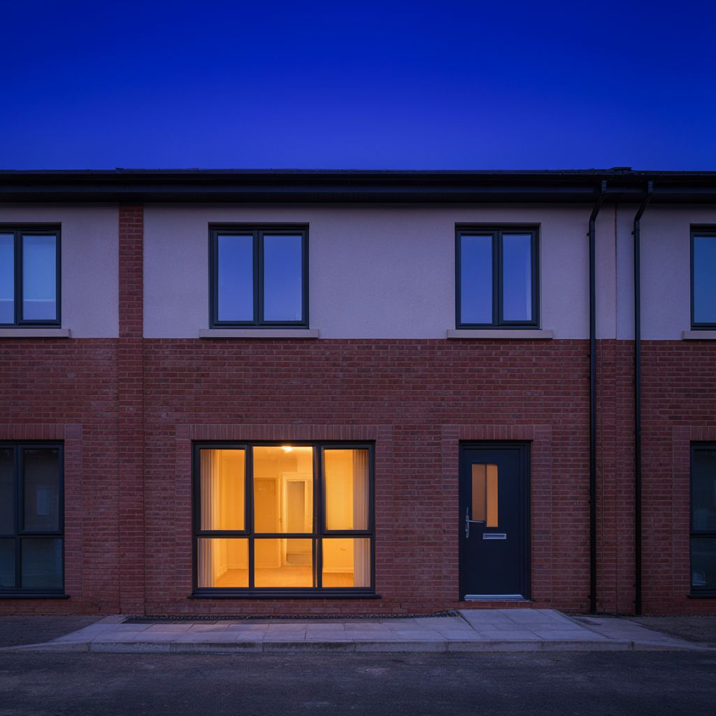 Eigentijdse woning met antraciet kunststof raampartijen en een grote voorpui in Bleiswijk