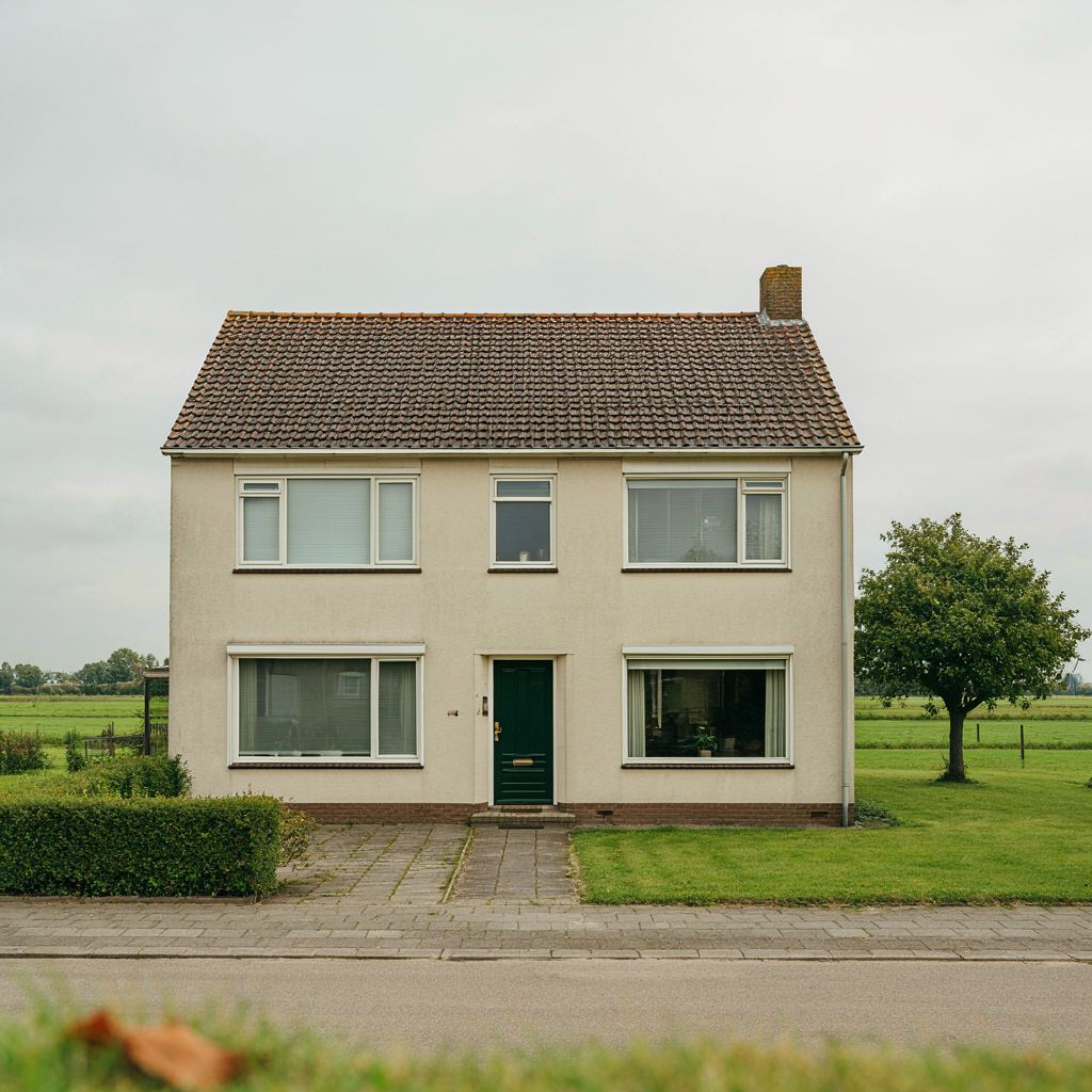 Vrijstaande woning in Stolwijk met nieuwe witte kunststof kozijnen en oprit aan het water