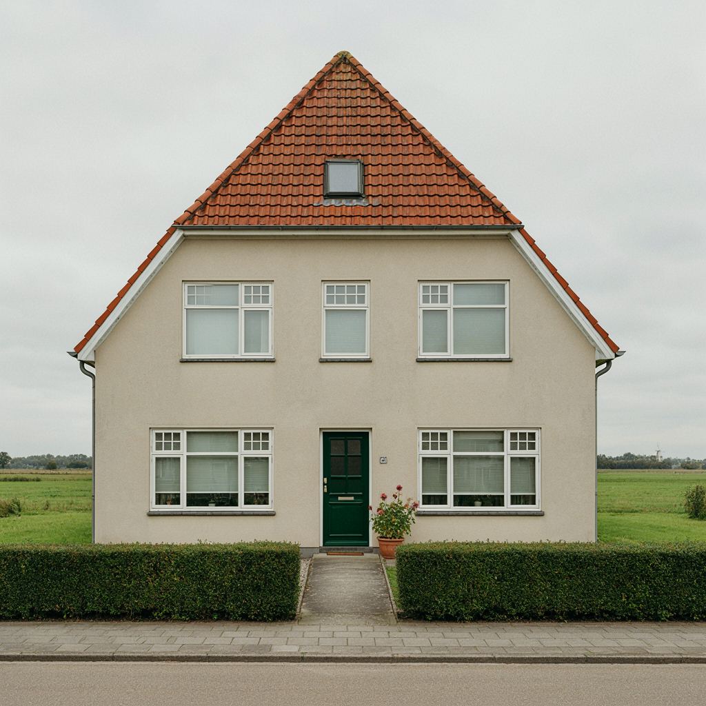 Jaren-80 gezinswoning in Nieuwerkerk aan den IJssel met nieuwe witte kunststof kozijnen en polderzicht
